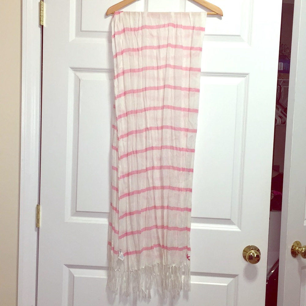 aerie by American Eagle Scarf Pink Off White